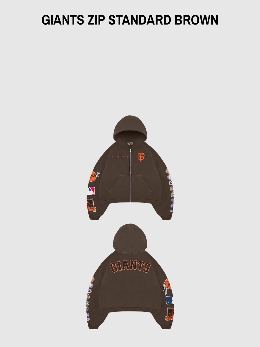 Giants Zip Hoodie - Brown